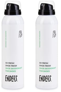 endees So Fresh Schuhdeo, Ergiebiges Spray (2x150 ml) Ohne Giftige Treibgase, Neutralisiert Schuhgeruch, Grapefruit-Duft, Für Sport und Alltag, 2-Einheiten-Set