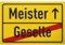DankeDir! Meister (Geselle) - Schild 30 x 20 cm - Fotobox Partydeko Meisterprüfung Feier Handwerk Geschenk - Geschenk Handwerker Deko Idee Karte Überraschung Party