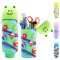 AUNGKWANG Kawaii Federmäppchen Frosch, 2 in 1 Stand Mäppchen mit Reißverschluss, Niedliches Cartoon Tier Federmappe, Künstler Federmäppchen, Niedliche Schulbedarf, für Schülerin Teenager