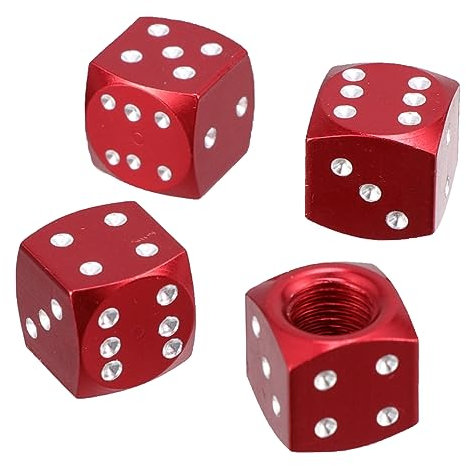 PartyKindom 2sets Aluminium Legierung Fahrrad Reifen Ventile Kappen Bike Refit Zubehör Fahrrad Reifen Armaturen Rot 4 Stücke * 2