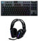 Logitech G G915 X LIGHTSPEED TKL Low-Profile Wireless Gaming Keyboard, GL Brown Tactile - PC/Mac, QWERTY UK , Logitech G733 LIGHTSPEED Wireless Gaming Headset with suspension headband, LIGHTSYNC RGB