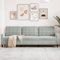 Willood 3-Sitzer-Sofa Polstersofa für Wohnzimmer, Couch Loungesofa Metallgestell, Dreisitzer Samtsofa Sitzmöbel, Modern Hellgrau 210 cm Samt