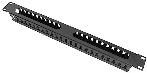 OSALADI 24-port Metal Cable Management Rack 19-inch Network Wire Organizer for Servers and Telecommunication Sturdy Wire Management Solution for Home Office