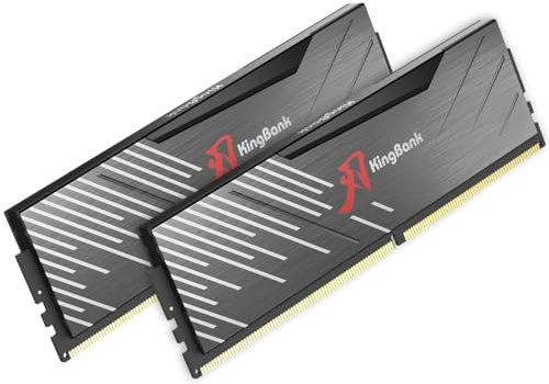 KingBank Computer Desktop Memory Ram Hynix M-die DDR5 32GB(2x16GB) 6400MT/s CL32 1.4V with Heatsink for Desktop Computer Gaming/Office/PS
