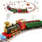 Zug für Christbaum, Eisenbahn im Weihnachtsbaum, Spielzeugeisenbahn-Set für Kinder, Weihnachtszug Dampfzug Spielzeug mit Sounds und Lights, Elektrischer Zug Set für Kinder ab 6 7 8 10+Jahren (01)