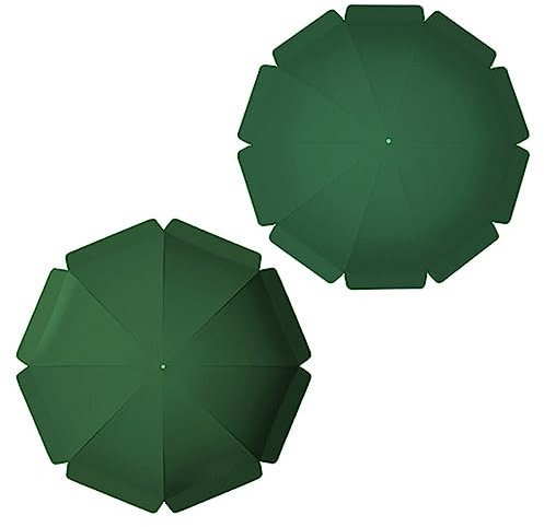 Housse de rechange durable en polyester pour parasol rond à 8/10 bras Vert 3,4 m