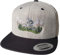Fahrrad Cap Flexfit Snapback : Mountain Ride - MTB Kappe Herren & Damen Mountain-Bike Fahrradmütze (Heather Grey-Black - One Size)