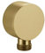 Gold Wall Outlet Elbow, G1/2 Inch Handheld Shower Hose Connector Round Union Water Outlet Hand Shower Fitting for Home Hotel Bathroom