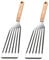 2 Pcs Stainless Steel Fish Spatula Professional Fish Spatula 2 Pieces Metal Flexible Slotted Turner for Cooking Frying Grilling Dishwasher Safe (Large size12.6in)