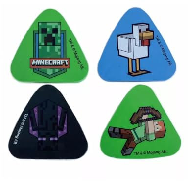 Minecraft Radiergummi-Set, Mehrfarbig, Einheitsgröße