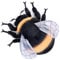 RLOMUTE Hummel Plüschtier realistisches Stofftier weiches bee Insect kuscheliges für Gastgeschenke Begleiter Schlafzimmer Auto Heimdekoration Sammlergeschenk für Kinder Jungen Mädchen 7.8 Zoll Orange
