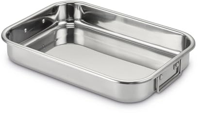 PLAT A FOUR RECTANGULAIRE INOX 41 X 31, Argent