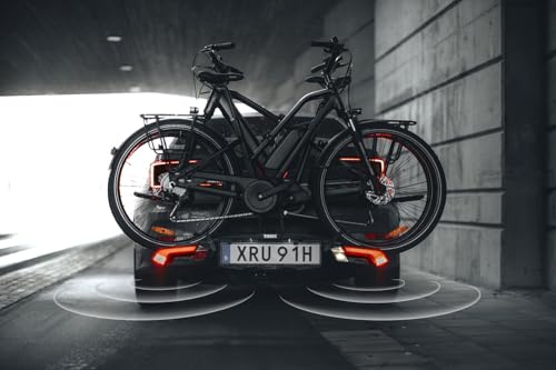 Thule Epos ParkSecure Fahrradträger für die Anhängerkupplung, Klappbar, Black, 2 Bikes, mit Parksensoren