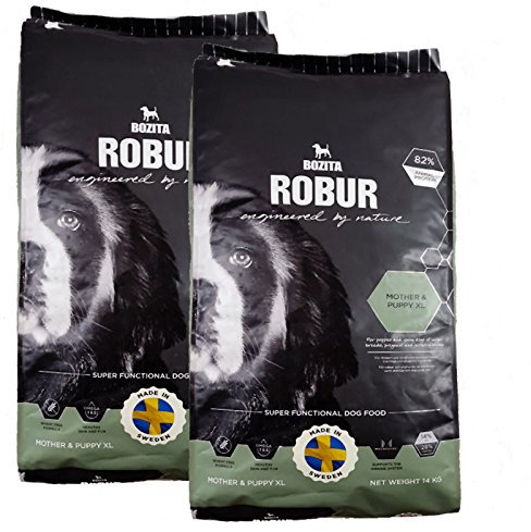 2 x 14 kg Bozita Robur Mother & Puppy XL Hundefutter für Welpen und Junghunde