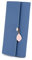 RRANCharltu Portefeuille Femme Longue Porte-Cartes Porte-Monnaie à glissière avec Feuille Pendentif en PU Cuir, 10 Emplacements Cartes pour Cadeau de Noël Saint-Valentin (Bleu Marine)
