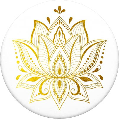 PopSockets PopGrip - Ausziehbarer Sockel und Griff für Smartphones und Tablets mit einem Austauschbarem Top - Golden Prana