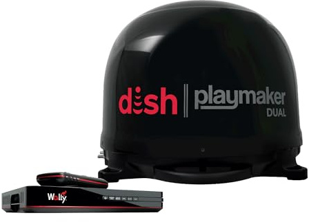 Winegard PL8035R Dish Playmaker Dual with Receiver - Automatic Satellite Antenna W/Dual Receiver Support for PL-70LR - RV, Camping, Tailgating, Outdoor, TV Connectivity - Outdoor