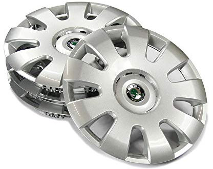 Skoda CDZ600001 Radzierblenden (4 Stück) Radkappen 15 Zoll Castle Radblende 6Jx15 Stahlfelge Silber