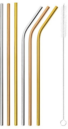 Sambonet Metal Straws Copper, Gold, Silver Brand Sambonet