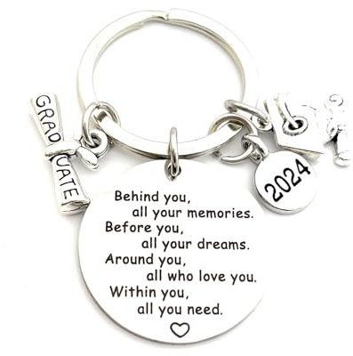Graduation 2024 Diploma and Mortar Board Keyring with Gift Box and Gift Card