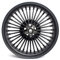 TARAZON 18 x 5,5 Aluminium Hinterradfelge Schlauchlos für Harley Davidson Touring, Softail, Dyna, Super Glide, Street Bob, Wide Glide, Softail, Standard, Night Train, Springer, Fat Boy - Schwarz