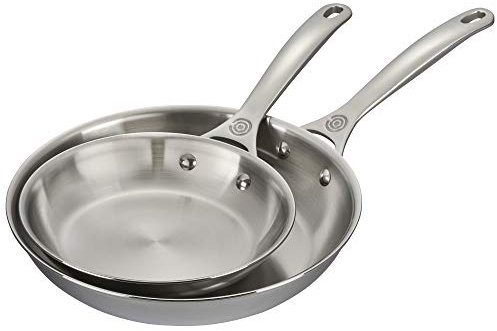 Le Creuset Tri-Ply Stainless Steel 2 pc. Fry Pan Set (8 & 10)