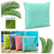 heimtexland ® Outdoorkissen Dekokissen Lotus Effekt Schmutz- und Wasserabweisend Garten Outdoor Kissen Tropical 45x45 Mint Typ687