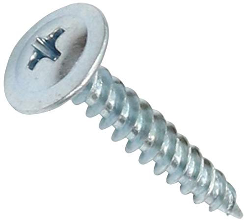 AERZETIX - C44682 - Set di 100 Viti per lamiera autofilettanti Ø4.2x25mm a testa larga bombata - con impronta PH/cruciforme - rivestimento metallico grondaia - in acciaio zincato - colore argento