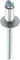 Restagraf - Rivetto a Testa Larga in Alluminio e Asta in Acciaio - Compatibile con Citroen, DS, Fiat, Opel, Peugeot, Toyota - Diametro 6,4 mm - Lunghezza 12 mm - RIF. 12952 - Confezione da 15