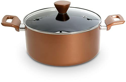 Casseruola antiaderente con coperchio, pentole da cucina altamente qualificate con coperchi in vetro temperato trasparente, 5 litri (funziona con il modello: NCCWA13BR)