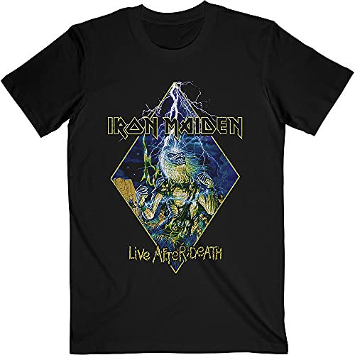 Iron Maiden Live After Death Diamond Official Tee T-Shirt Mens Unisex (X-Large) Black