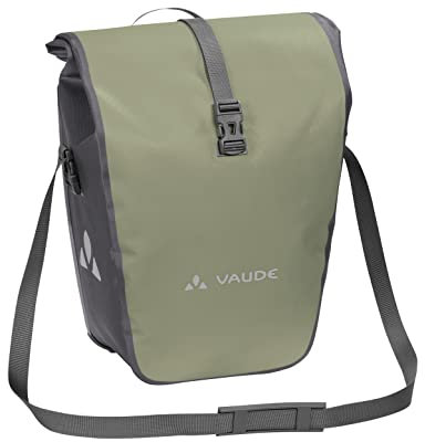 VAUDE Fahrradtasche für Gepäckträger Aqua Back Single 1 x 24 L in Khaki, Hinterradtasche wasserdicht, Fahrrad Gepäckträgertasche hinten, einfache Befestigung – Made in Germany