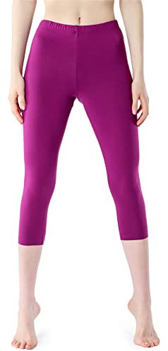 Bellivalini Leggins 3/4 Mallas Deportivas Mujer BLV50-204 (Fucsia, M)