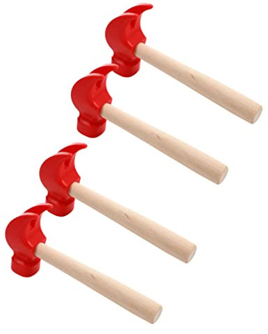 Toyvian 4pcs Kids Wooden Hammer Pounding Toys - Educational Puzzle for Toddlers and Children - Plastic Small Toy