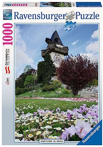 Ravensburger Puzzle 17327 - Uhrturm in Graz - 1000 Teile Puzzle für Erwachsene und Kinder ab 14 Jahren