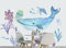 wolga-kreativ Wandtattoo Kinderzimmer - Nachhaltige Wandsticker Unterwasserwelt mit Wal und Fischen, Selbstklebende Kinderzimmer Deko für Mädchen, Junge und Baby - Wandtattoo Kinderzimmer Mädchen