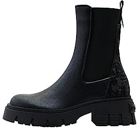 Desigual Damen Shoes_Base Chelsea Mid Calf Boot, Black, 40 EU