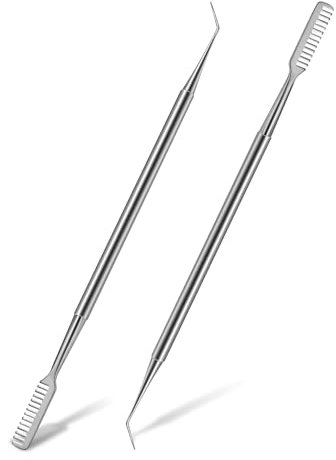 FVION 2 Stück Wimpernkamm, Wimpernlifting Seperator aus Edelstahl für Wimpernverlängerung Werkzeug Wimpern Bürste Mascara Wimperntrenner, Lash Lift Tool
