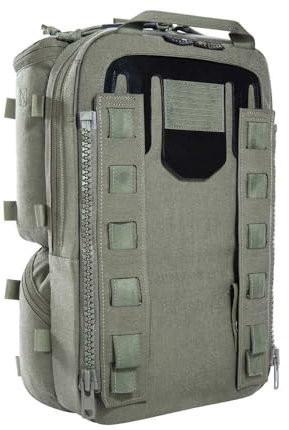 Tasmanian Tiger TT Operator Pack ZP Taktischer Einsatz-Pack mit RV- oder Molle-Befestigung und auswechselbaren Magazin-Einsätzen für Plattenträger, Steingrau-Oliv IRR