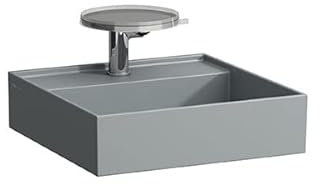 LAUFEN Kartell Handwaschbecken, unterbaufähig, 1 Hahnloch, ohne Überlauf, 460x460mm, H8153317581111, Farbe: Graphit matt