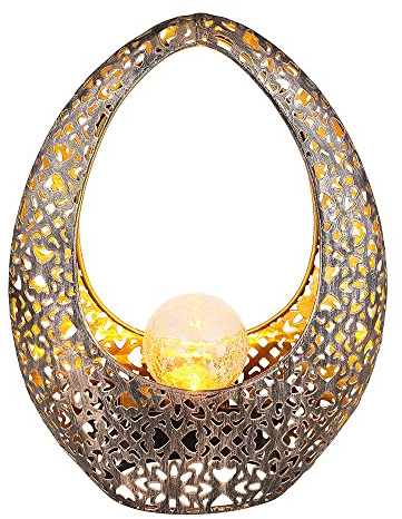 GLOBO Lighting Solarleuchte Metall Bronzefarben, Höhe 27,5cm