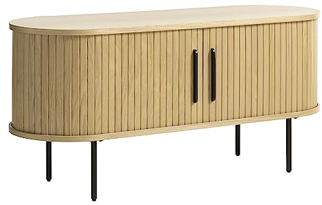möbelando TV-Schrank >Nerja< in Eiche furniert - 120x56x40 (BxHxT)