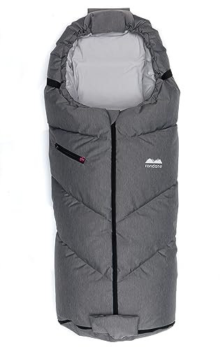 Rondane Frost Daunenfußsack - Luxuriöser Winterfussack für Ihr Baby - Wasserdicht, Windabweisend & Gemütlich - Warmer Universal Fussack mit integrierter Aufbewahrungstasche