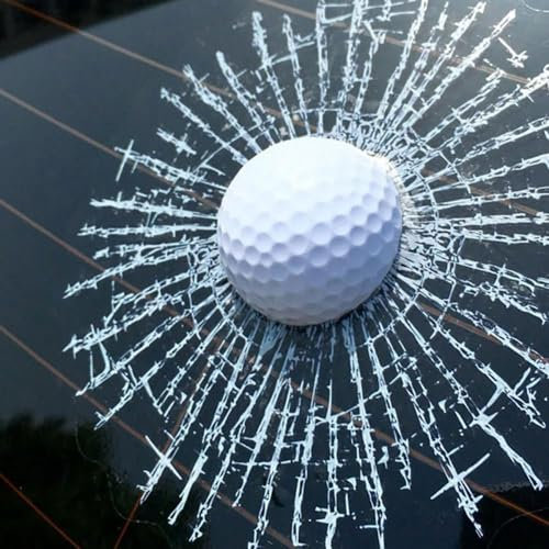 LUMoony Auto Windschutzscheibe Aufkleber Crack Fensteraufkleber 150 * 150mm 3D Golfball Aufkleber Personalisierte PVC Material Windows Aufkleber Aufkleber Lichtbeständig Wasserdicht Dekorativer