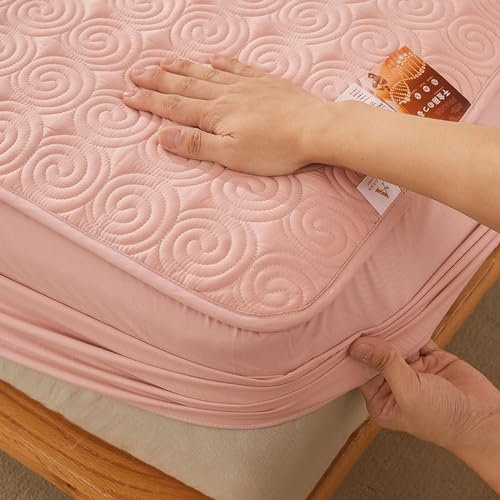JIANINGHOME Spannbettlaken extra tief 200x200,Matratzen-Bett-Schoner mit Spannumrandung|Auch für Boxspring-Betten|Matratzen-Auflage