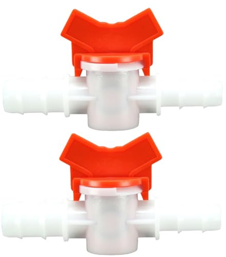 ANPTGHT Valvola a sfera per irrigazione a goccia da 3/8 a 5/8, valvola a sfera per irrigazione a goccia e acquari (confezione da 2)