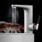 Briwellna Hot Water Tap for Bathroom Countertop Sinks, 220V Electric Tap Tankless Water Heater with Digital Display, Tall Faucet for Bathroom (White)