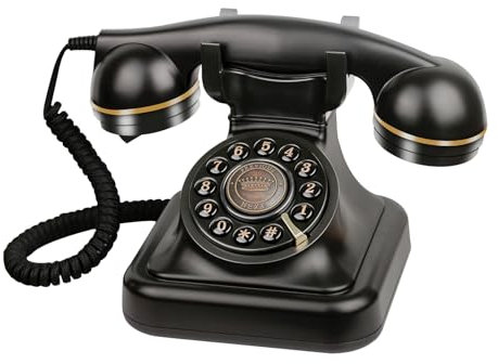 Bisofice Audio Gästebuch Hochzeit Telefon Retro Style Audio Gästebuch Telefon, Unterstützen Sie Individuelle Audio-Nachrichten, Audio-Gästebuch für Partys, Hochzeiten, Geburtstage, Geständnisse