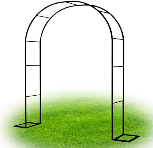 Metall Rosenbogen Torbogen Rankhilfe für alle Rankpflanzen Gartenbogen romantischer Hochzeitsbogen Pergola wetterfest Garten Decoration 120x200cm 160x220cm 200x230cm 350x220cm