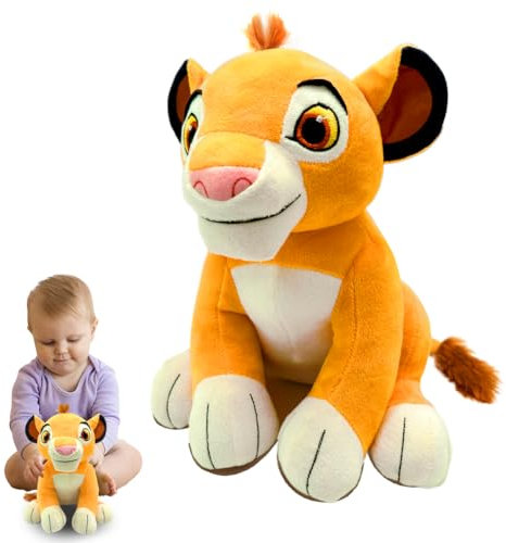 Löwe Simba Kuscheltier, 28CM König der Löwen Plush, Lion King Simba Plüschtier, Simba Cartoon Plüsch, Löwen Stofftier, Simba Flüschfigur für Kinder Fans Geburtstag Weihnachten Geschenke